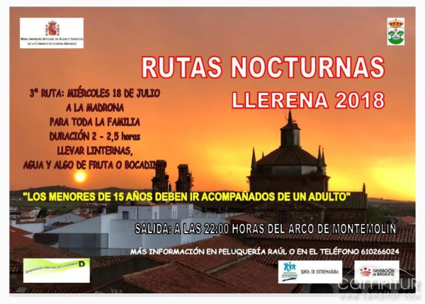 Llerena acoge la 3ª Ruta Nocturna de su programación estival 