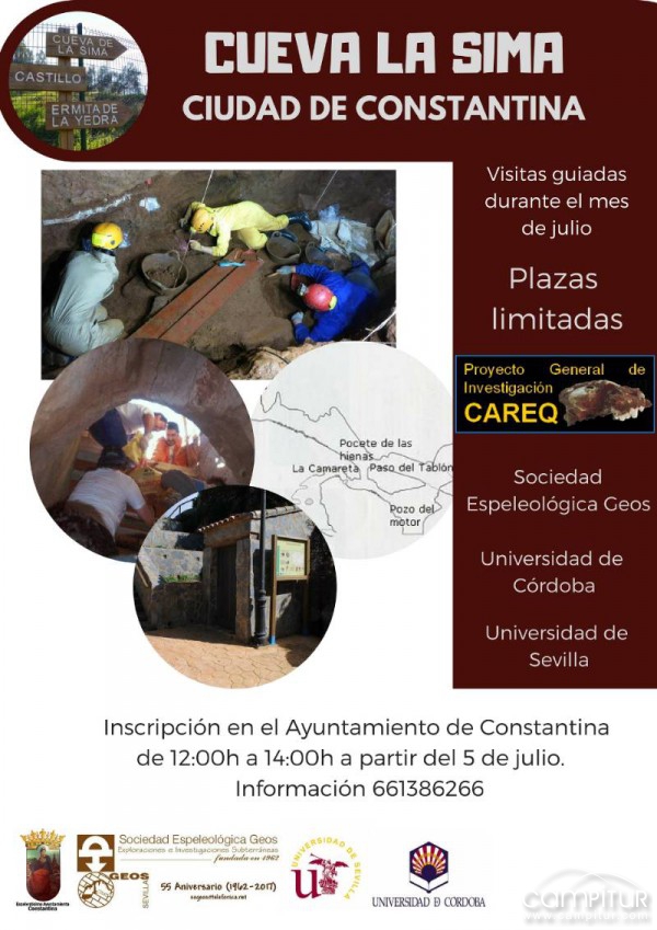 Visitas guiadas al interior de la Cueva de la Sima de Constantina 