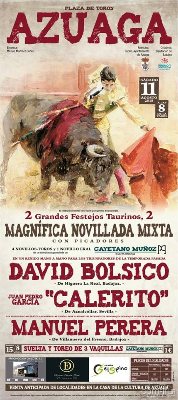 Magnífica Novillada Mixta con Picadores en Azuaga 