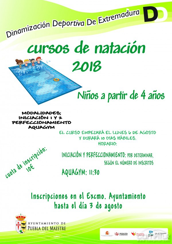 Curso de Natación 2018 en Puebla del Maestre 