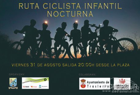 Ruta Ciclista Infantil Nocturna en Trasierra 