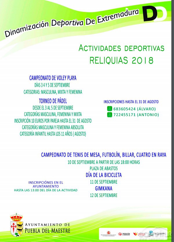 Actividades deportivas y juegos en Puebla del Maestre
