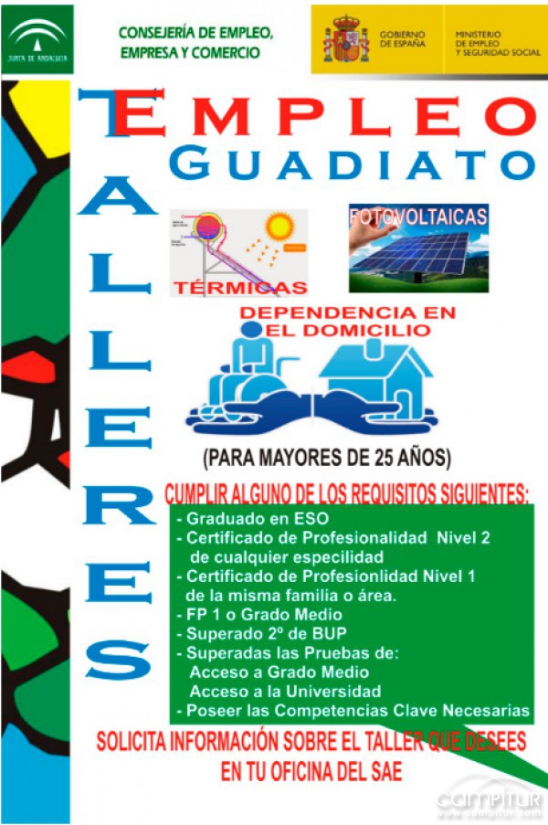 El Valle del Guadiato acogerá 3 Talleres de Empleo  