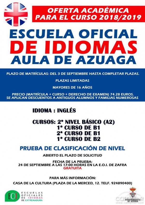 Escuela Oficial de Idioma Aula de Azuaga 