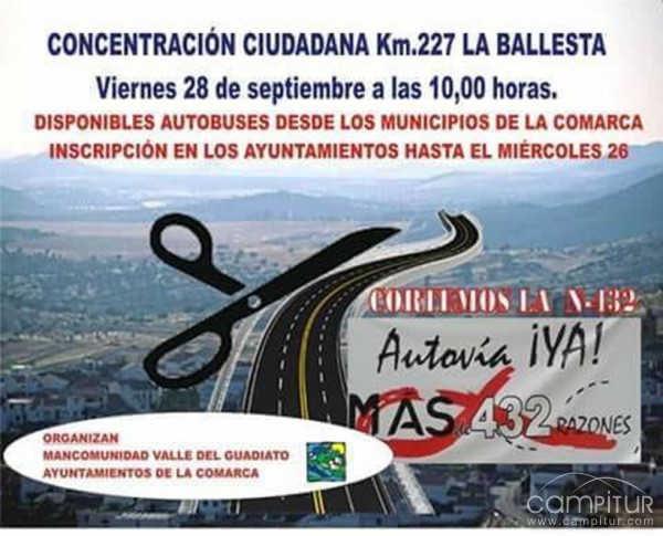 Nueva concentración ciudadana por la conversión de la N-432 en autovía 