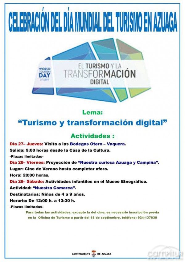 Celebración del Día Mundial del Turismo en Azuaga 