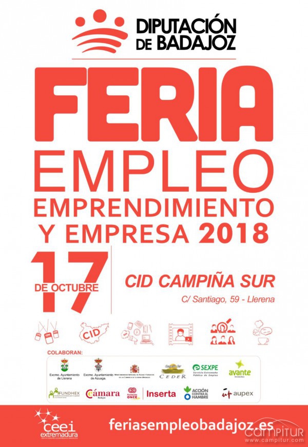 Llerena vuelve a acoger la Feria del Empleo, Empresa y Emprendimiento 