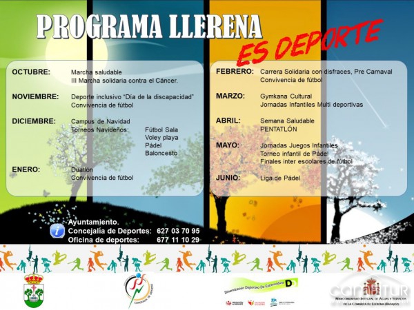 Programa actividades deportivas Llerena 2018/19