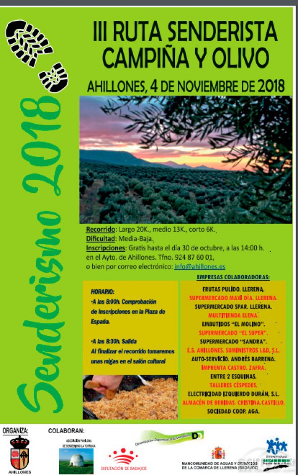 III Ruta Senderista “Campiña y Olivo” en Ahillones 