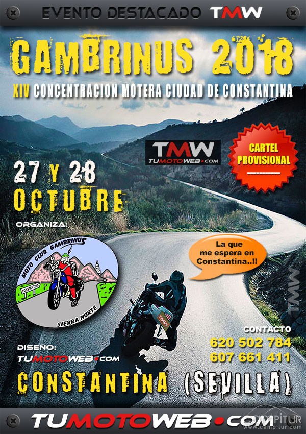 XIV Concentración Motera “Gambrinus 2018” en Constantina 