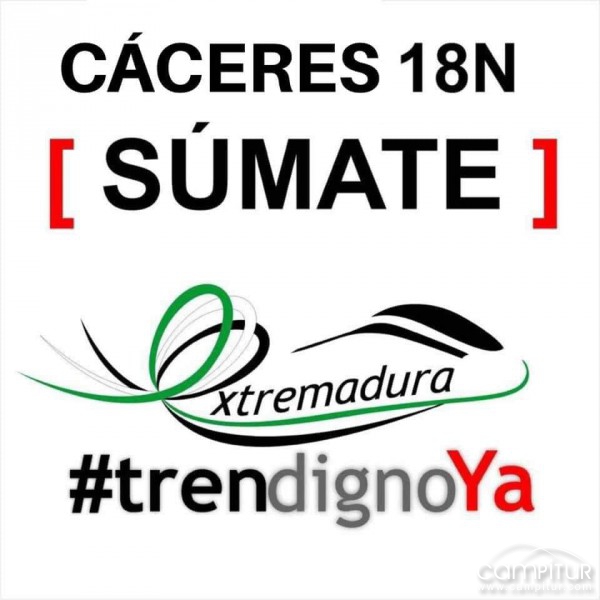 Manifestación por un #trendignoYa el 18 de noviembre en Cáceres 