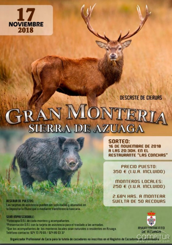 La Montería de Azuaga se adelanta casi un mes 