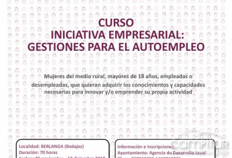 Curso de Iniciativas Empresariales y Gestiones para el Autoempleo en Berlanga 