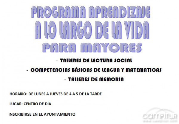 Programa Aprendizaje a lo largo de la Vida para Mayores en Retamal de Llerena 