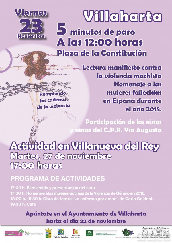 Día Internacional de la Eliminación de la Violencia contra la Mujer en Villaharta 