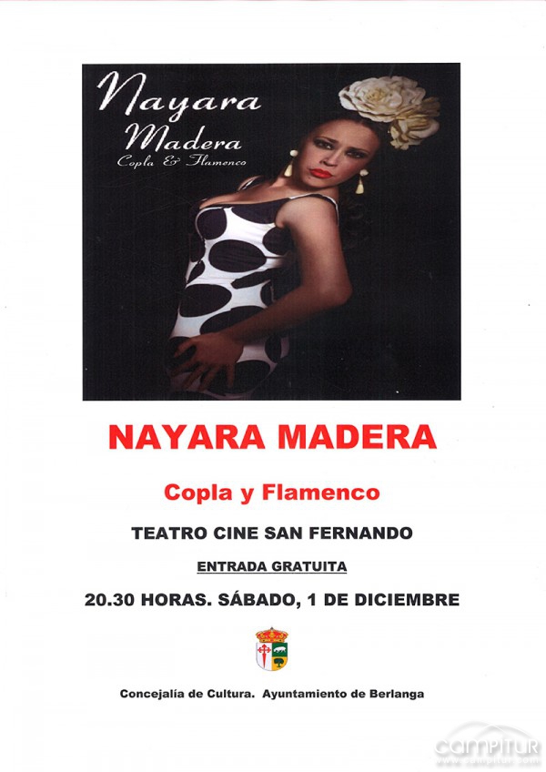 Espectáculo de Copla y Flamenco a cargo de Nayara Madera en Berlanga 