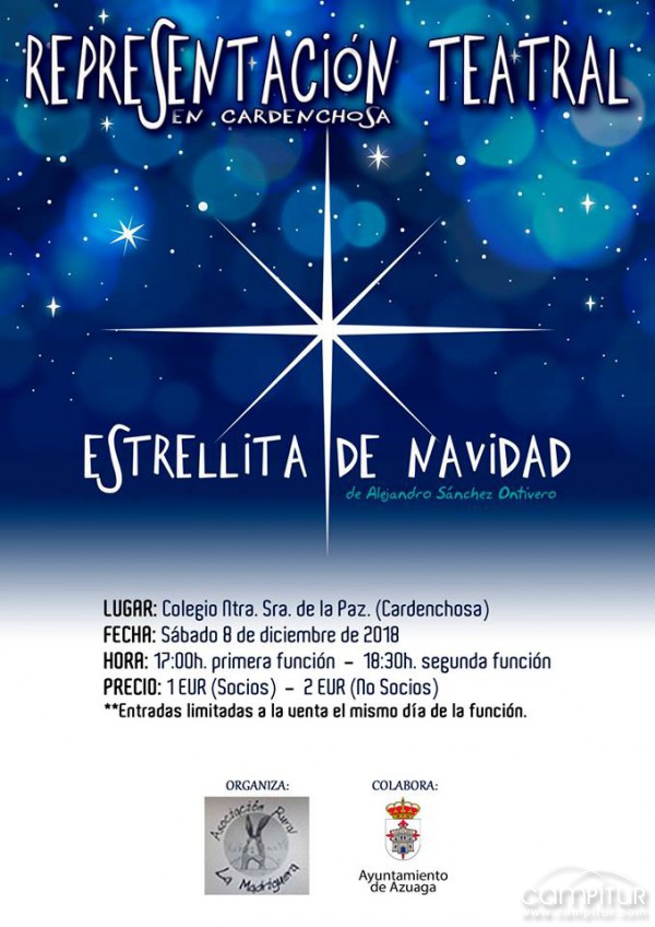 Representación teatral en La Cardenchosa 