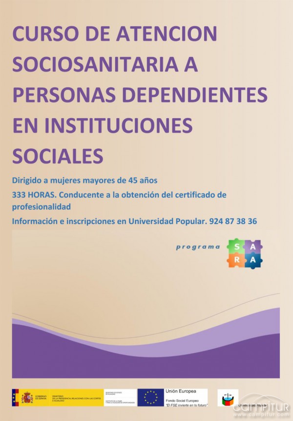 Curso de Atención Sociosanitaria a Personas Dependientes en Llerena