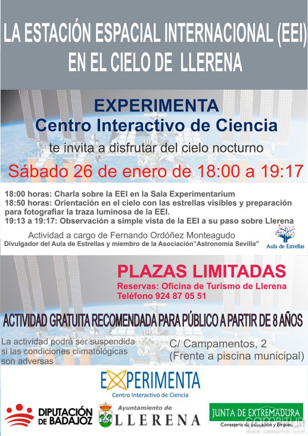 La Estación Espacial Internacional en el cielo de Llerena 
