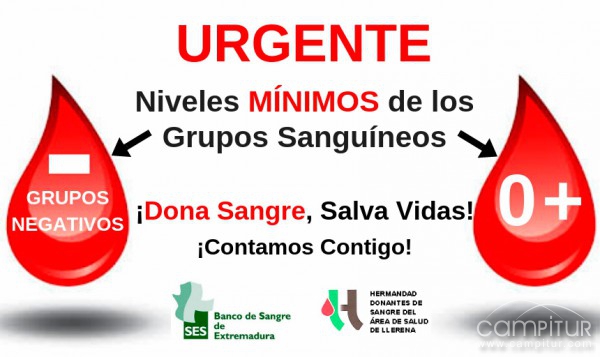 El Banco de Sangre necesita los grupos sanguíneos Negativos y O+
