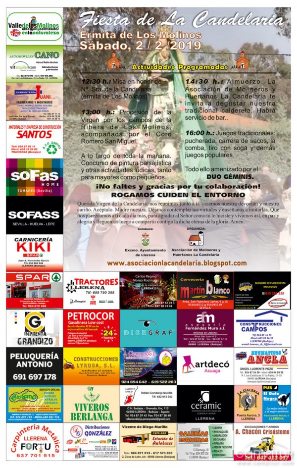 Fiesta de la Candelaria 2019 en Llerena 