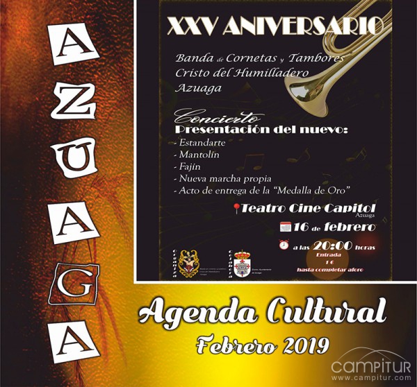 Agenda Cultural para el mes de febrero en Azuaga 
