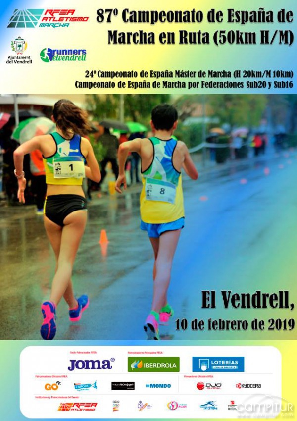 Ana Pulgarín y Mario Lara en el Campeonato de España de Marcha por Federaciones  
