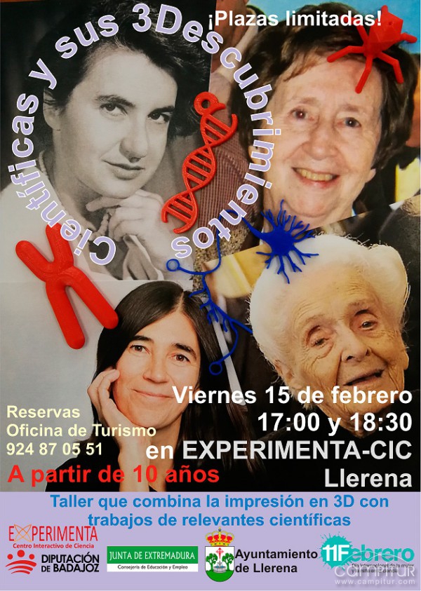 “Científicas y sus 3Descubrimientos” en Experimenta – CIC Llerena 