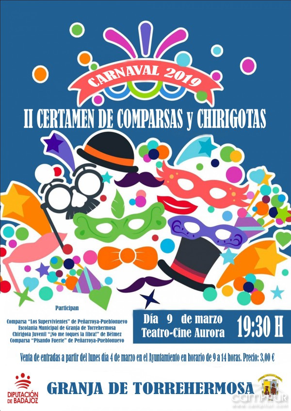 II Certamen de Comparsas y Chirigotas en Granja de Torrehermosa 