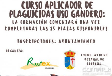 Curso de Aplicador de Plaguicidas de Uso Ganadero en Retamal de Llerena 