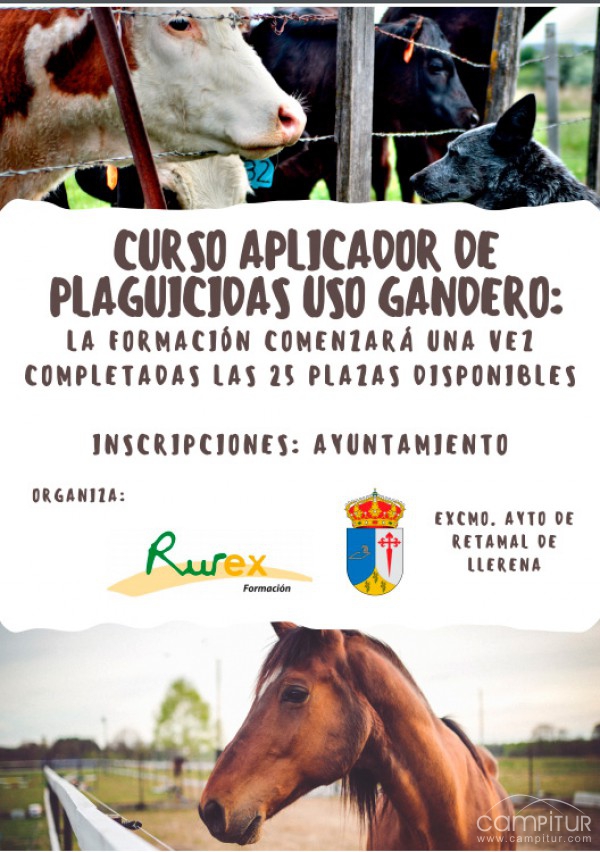 Curso de Aplicador de Plaguicidas de Uso Ganadero en Retamal de Llerena 