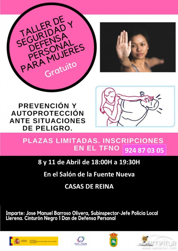 Taller de Seguridad y Defensa personal para Mujeres en Casas de Reina 