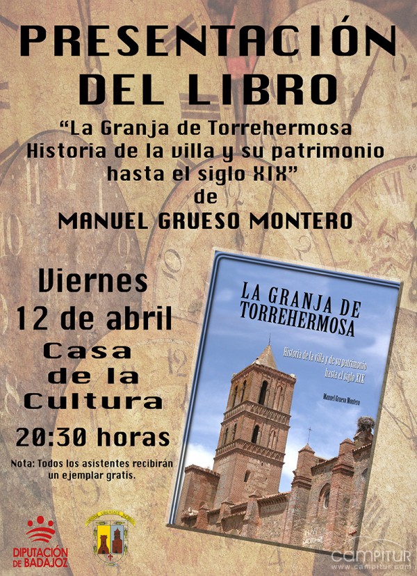 Presentación del libro de Manuel Grueso Montero en Granja de Torrehermosa 