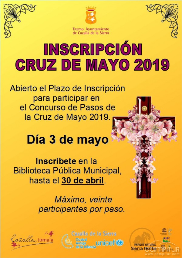 Cruz de mayo 2019 en Cazalla de la Sierra 