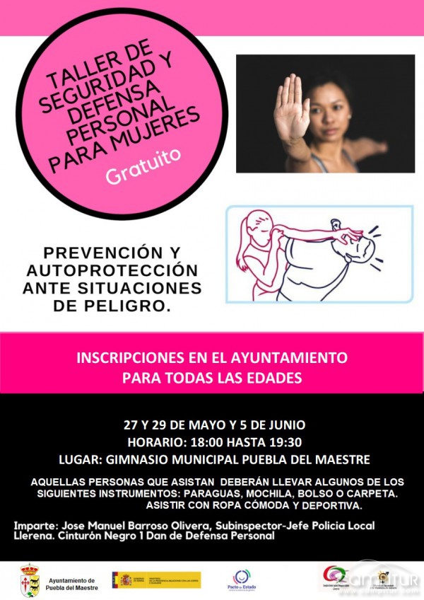 Taller de Seguridad y Defensa Personal en Puebla del Maestre 