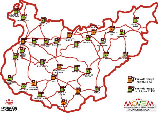Tres localidades de la Campiña Sur contaran con puntos de recarga de vehículos eléctricos 