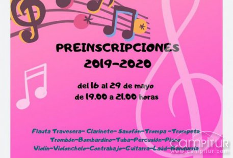 Preinscripciones para la Escuela Municipal de Música de Azuaga 