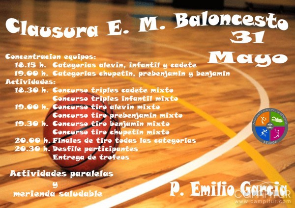 Clausura de la Escuela Municipal de Baloncesto de Azuaga