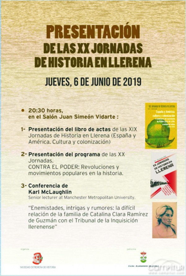 Presentación de las XX Jornadas de Historia en Llerena