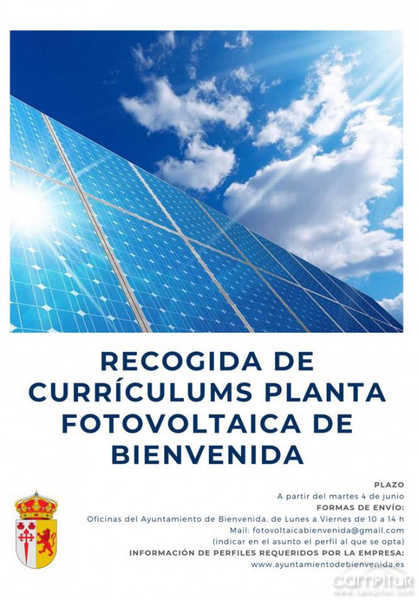 Ofertas de empleo para la Planta Fotovoltaica de Bienvenida 