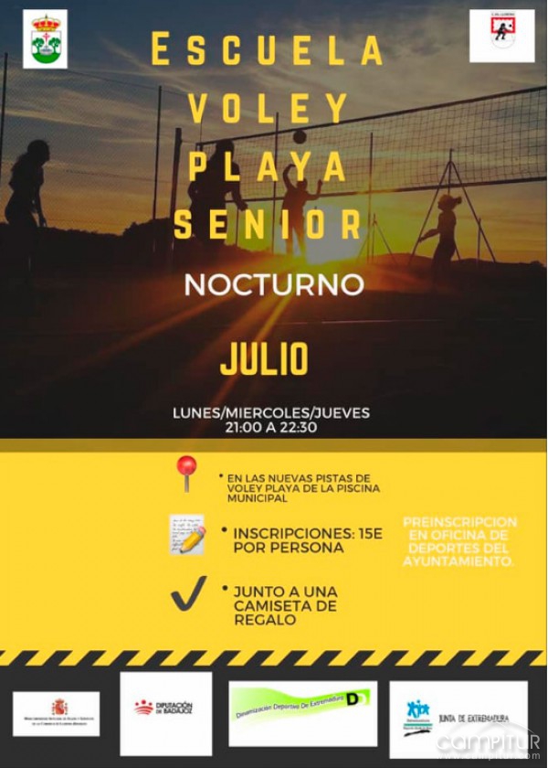 Escuela de Vóley Playa Nocturno Senior en Llerena 