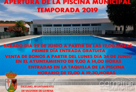 Apertura Piscina Municipal de Valverde de Llerena 