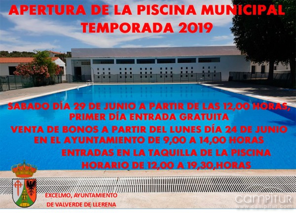 Apertura Piscina Municipal de Valverde de Llerena 