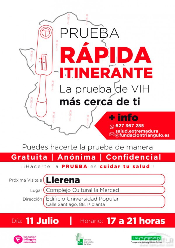Prueba rápida y gratuita del VIH en Llerena 