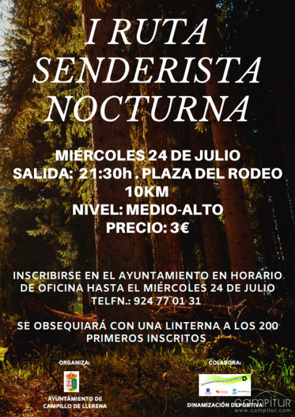 I Ruta Senderista Nocturna en Campillo de Llerena 