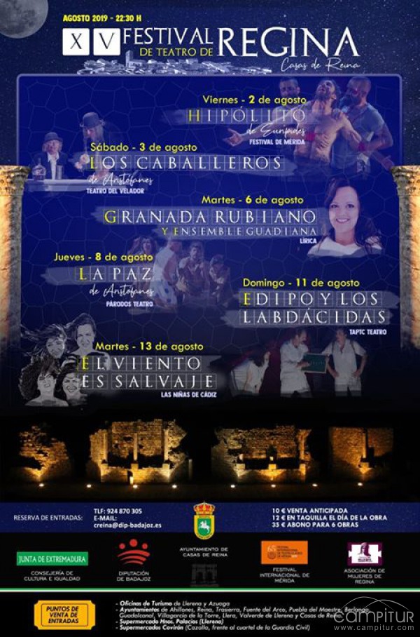 XV Festival de Teatro de Regina agosto 2019