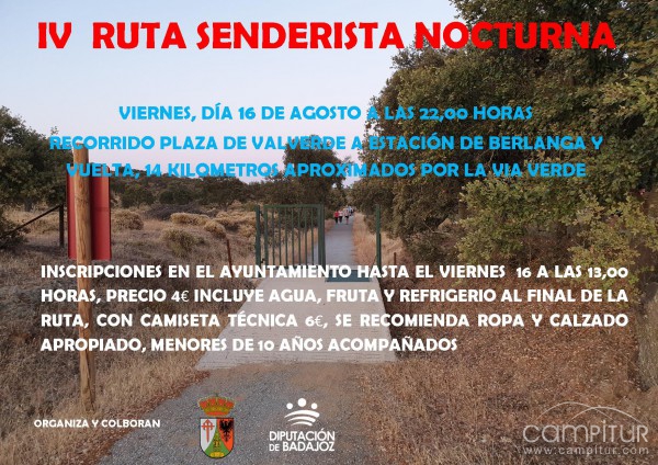 IV Ruta Senderista Nocturna en Valverde de Llerena  