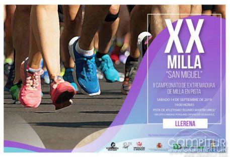 XX Milla Urbana San Miguel. II Campeonato de Extremadura de Milla en Pista 