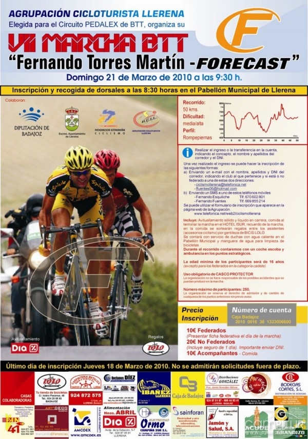 Llerena celebra la VII Marcha de BTT “Fernando Torres”