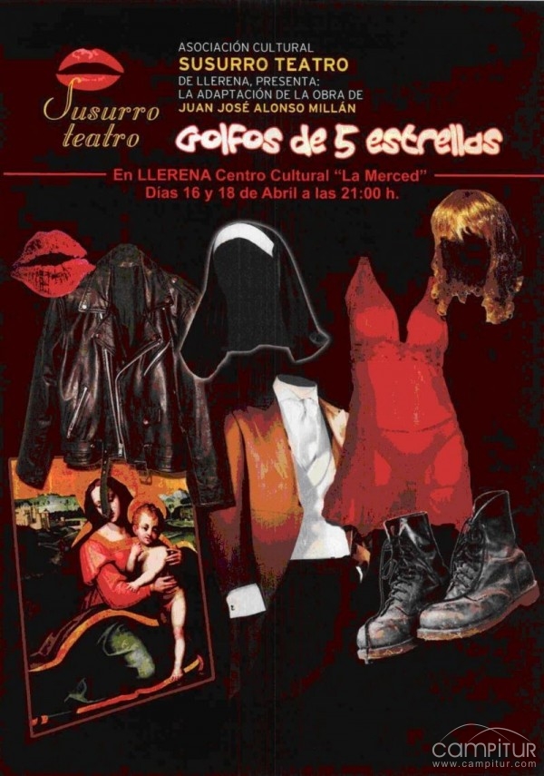 La compañía llerenense “Susurro Teatro” interpretará “Golfos de 5 estrellas”